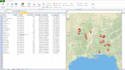 built excel sheets with google maps leaflet taskpane integration