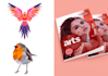 create a low poly art and portrait