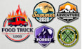 create custom badge, patch, sticker, label and logo designs