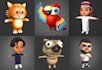 create a cool 3d character with textures