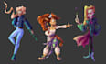 create professional 2d character design, concept art