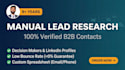 do manual lead research and verified email list