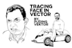 tracing portrait to vector black and white in fast delivery