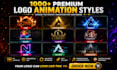 create premium 3d logo animation intro video in 4k
