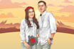 drawing special couple cartoon portrait for you