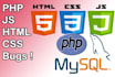 write and fix PHP code, website, mysql, html, javascript