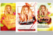 do party event, new year, christmas xmas party flyers