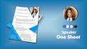create a professional speaker one sheet