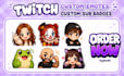 create unique twitch emotes or sub badges