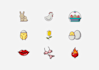 design unique, simple and modern custom icons set