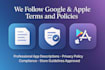 help you publish your app on play and app store with all the necessary resources