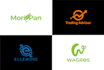 create simple flat logo design