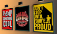 do  creative typography motivational quotes or poster design