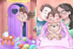 make cute beautiful children book illustration