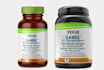 put your label 3d realistic supplement bottle