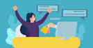 design flat illustration for your website and facebook ads
