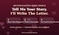 write a heartfelt love letter or apology letter