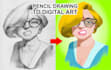 convert hand drawn pencil sketch into clean digital vector