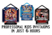 design child birthday flyer kids party invitations within 6 hrs