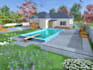 design your front or back yard with befitting landscape