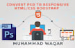 convert psd to responsive html css and bootstrap in 10 hours