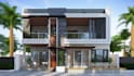 create your villa design, exterior house, in 3d render