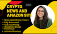 build you a automated amazon crypto news site and store