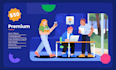 create a flat and isometric illustration for apps and web