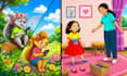 illustrate children storybook illustrations in kids cartoon style