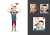 draw a digital stylized caricature using your photo
