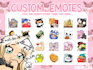 create custom and cute twitch and discord emotes