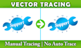 do vector tracing, vectorize logo, redraw, recreate in adobe illustrator