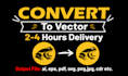 vectorize, redraw, and convert logo or graphic to scalable vector svg or ai file