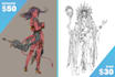 create concept art for characters or creatures