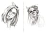 draw unrealistic drawing and blackwork illustration