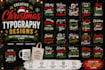 design creative typography t shirts and custom logo fast