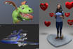 model low poly game props game assets and models for VR