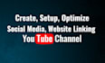 create, setup youtube channel with logo, art, intro, outro