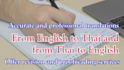 translate english thai chinese with proofread best offer