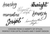 write your quote with beautiful custom hand calligraphy
