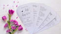 design wedding program petal fans