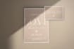 do minimalistic wedding invitation and save the date