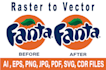 do vector tracing or redraw any image, logo, text