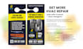 design lawn mowing, plumbing, hvac door hanger within 24 hours