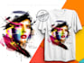 do a custom graphic watercolor t shirt , streetwear design