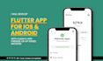 develop a flutter app for ios and android with clean UI and firebase backend