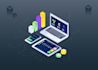 design amazing isometric vector illustration for website app