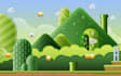 create a professional super mario style gaming intro video