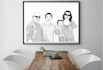 create super artistic family line art portrait