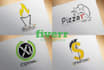 create modern minimalist business logo and complete brand identity design